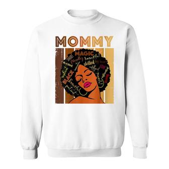 Womens Black Smart Mom Afro African American Women Mother Day Sweatshirt - Thegiftio UK