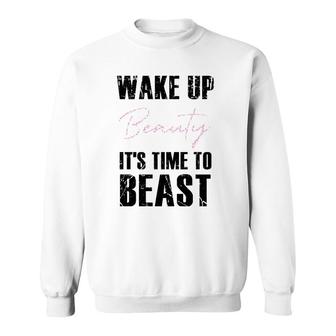 Womens Funny Muscle Training Sarcastic Gym Workout Quote Design Sweatshirt | Mazezy