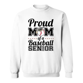 Womens Proud Mom Of A Baseball Senior 2022 Mother Sweatshirt - Seseable