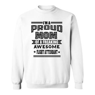 Womens Proud Mom Of An Awesome Flight Attendant Women Gifts Sweatshirt - Seseable