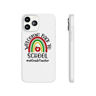 1St Grade Teacher Hashtag Welcome Back To School Boho Rainbow Teaching Gift Phonecase iPhone - Seseable