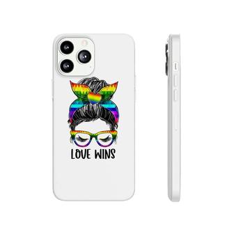 Lgbt Gay Pride Love Wins Messy Bun Rainbow Lgbt Awareness  Phonecase iPhone