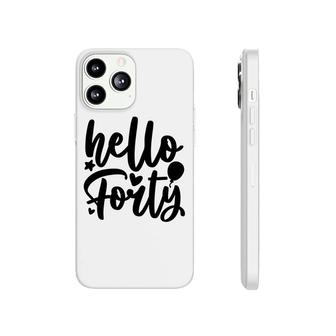 40 Happy Birthday 40Th Party Basic Fonts Black Phonecase iPhone - Seseable