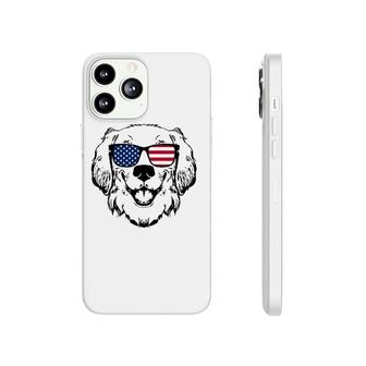4Th Of July Golden Retriever Us American Flag - July Fourth Phonecase iPhone - Seseable