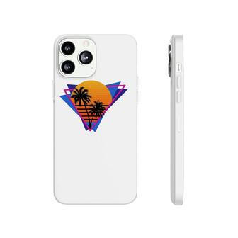 80S Style Synthwave Retrowave Aesthetic Palm Tree Sunset Phonecase iPhone | Mazezy