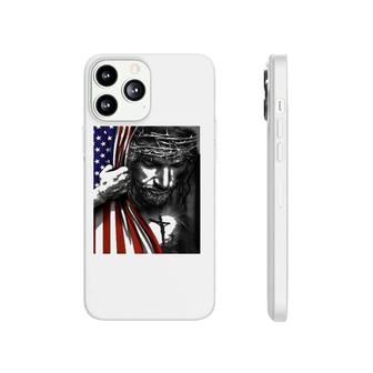 American Flag And Jesus Happy Independence Day 4Th Of July Phonecase iPhone - Seseable