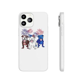 American Pitbull Dog Firework 4Th Of July Usa Flag Patriotic Phonecase iPhone - Seseable