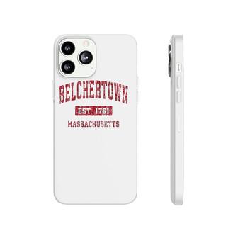 Belchertown Massachusetts Ma Vintage Sports Design Red Desig Phonecase iPhone | Mazezy