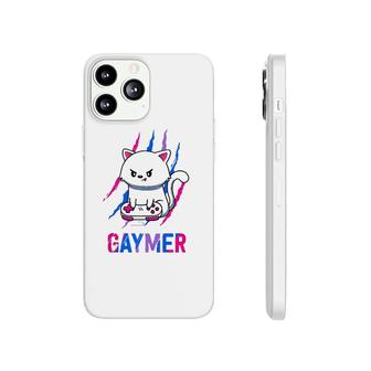 Bisexual Gaymer Geek Pride Lgbt Video Game Lovers Gift Cat Phonecase iPhone - Seseable