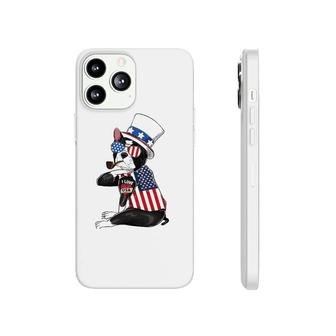 Boston Terrier Dog Merica 4Th Of July Usa American Flag Men Phonecase iPhone - Seseable