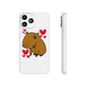 Capybara Lovely Valentines Day Cute Hearts Romantic Gift Phonecase iPhone | Mazezy