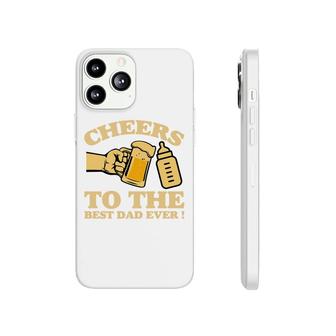 Cheers To The Best Dad Ever Yellow Letter Fathers Day Phonecase iPhone - Seseable
