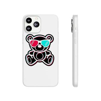 Cool Teddy Bear Glitch Effect With 3D Glasses Phonecase iPhone - Seseable