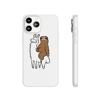 Cute Sloth Riding On Llama Love Llama And Sloths Phonecase iPhone | Mazezy