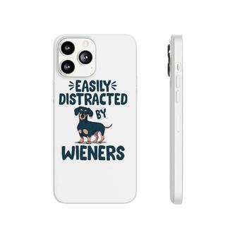 Easily Distracted By Wieners Funny Dackel Dachshund Phonecase iPhone | Mazezy