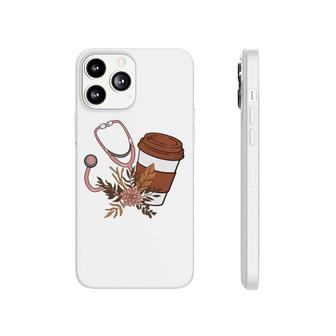 Flower Stethoscope Brown Coffee Nurses Day 2022 Phonecase iPhone - Seseable
