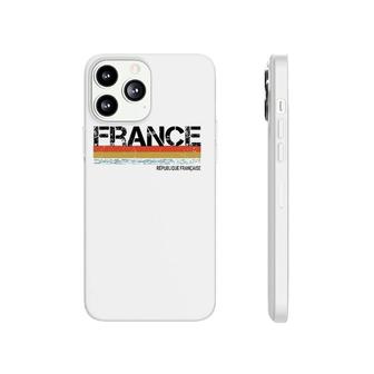 France Republique Francaise Vintage Retro Stripes Phonecase iPhone - Seseable