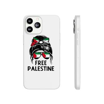Free Palestine Flag Messy Hair Bun Save Gaza Strip End Phonecase iPhone - Seseable