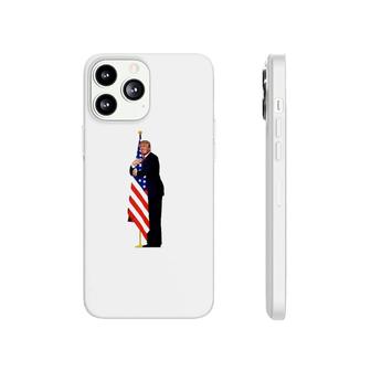 Funny Cute Trump Hug America Flag Raglan Baseball Tee Phonecase iPhone | Mazezy