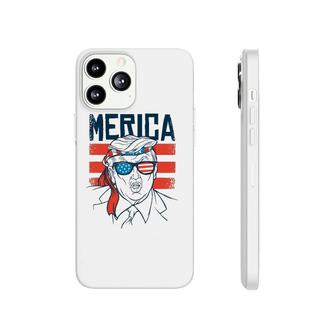 Funny Donald Trump 4Th Of July Independence Day America Flag Phonecase iPhone - Seseable