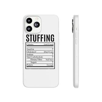 Funny Stuffing Nutrition Facts Label Thanksgiving Christmas Phonecase iPhone - Seseable
