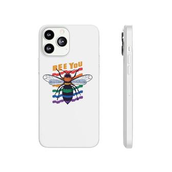 Gay Pride Month Lgbt Lesbian Bee You Rainbow Funny Gift Phonecase iPhone - Seseable