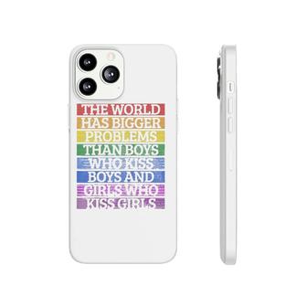 Gay Pride Month Lgbt The World Has Bigger Problems Rainbow Raglan Baseball Phonecase iPhone - Seseable