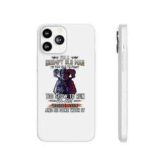 Im A Grumpy Old Man Im Too Old To Fight Too Slow To Run Ill Just Shoot You And Be Done With It Skeleton With Guns Phonecase iPhone - Seseable