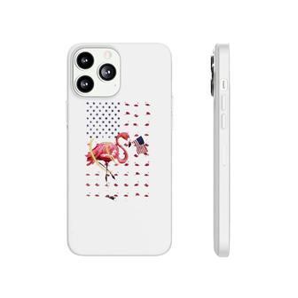 Independence Day 4Th Of July American Flag Pink Flamingo Patriotic Phonecase iPhone - Seseable