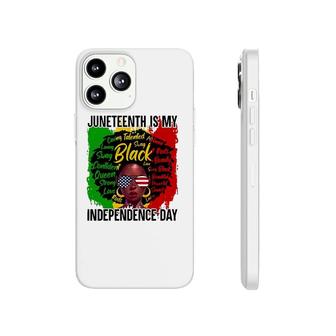 Juneteenth Is My Independence Day Black Queen American Flag Sunglasses Phonecase iPhone - Seseable