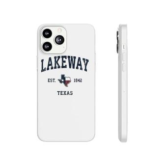 Lakeway Texas Tx Vintage State Flag Sports Navy Design Phonecase iPhone | Mazezy AU