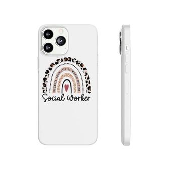 Leopard Rainbow Social Worker Funny Social Worker Christmas Phonecase iPhone | Mazezy
