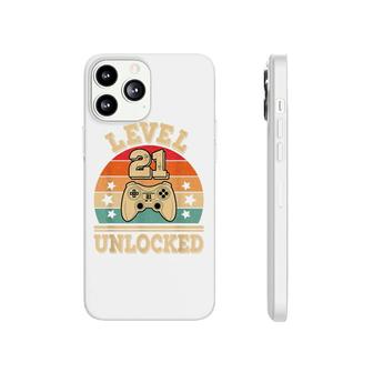 Level 21 Unlocked Video Gaming 21St Birthday 2001 Game Retro Phonecase iPhone - Seseable