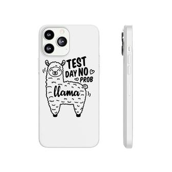 Llama Test Day No Prob Llama Black Graphic Phonecase iPhone - Seseable