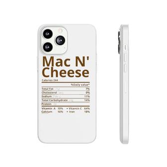 Mac N Cheese Nutrition Facts Matching Thanksgiving Christmas Phonecase iPhone - Seseable