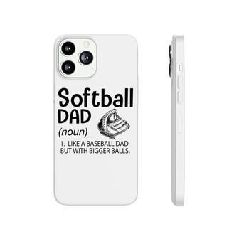 Mens Softball Dad Like A Baseball Dad But With Bigger Balls Phonecase iPhone - Seseable