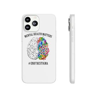 Mental Health Matters End The Stigma Raglan Baseball Tee Phonecase iPhone - Seseable