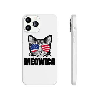 Meowica Patriotic Cat 4Th Of July American Flag Graphics Phonecase iPhone - Seseable