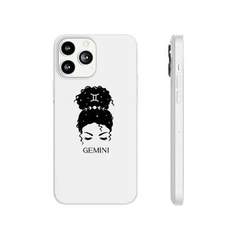 Messy Bun Zodiac Astrology Gemini Girl Birthday Phonecase iPhone - Seseable