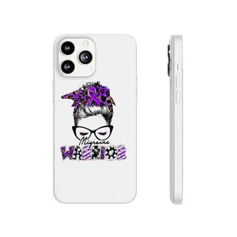 Migraine Warrior Lady Migraine Purple Messy Bun Phonecase iPhone | Mazezy