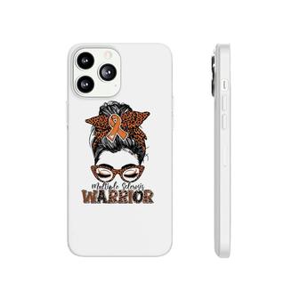 Multiple Sclerosis Ms Warrior Messy Bun Leopard Phonecase iPhone | Mazezy CA