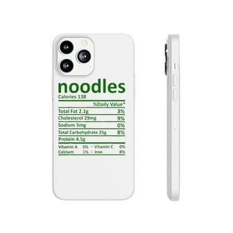 Noodles Nutrition Thanksgiving Costume Food Facts Christmas Phonecase iPhone - Seseable