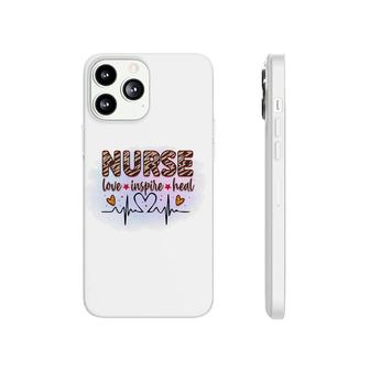 Nurses Day Love Inspire Heal Black Heartbeat 2022 Phonecase iPhone - Seseable