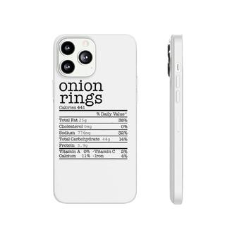 Onion Rings Nutrition Facts Funny Thanksgiving Christmas Phonecase iPhone - Seseable