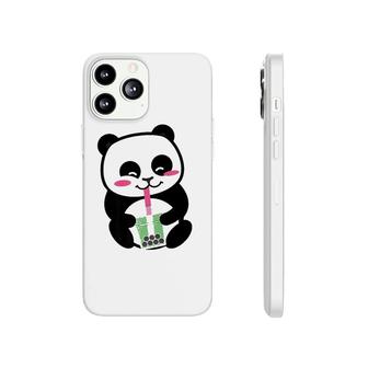 Panda Sipping Bubble Tea Cute Animal Inspired Anime Phonecase iPhone | Mazezy