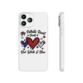 Patriotic 4Th Of July Hearts For Women Red White And Blue Phonecase iPhone - Seseable