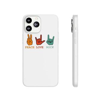 Peace Love Rock And Roll Retro Vintage Peace Loving Musician Phonecase iPhone - Seseable