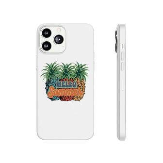 Pineapple Hello Summer Retro Summer Beach Phonecase iPhone - Seseable