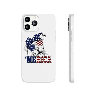 Pit Bull 4Th Of July Merica American Flag Sunglasses Phonecase iPhone - Seseable