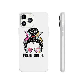 Realtor Life Messy Bun Real Estate Agent Girl Mom Wife Phonecase iPhone | Seseable CA